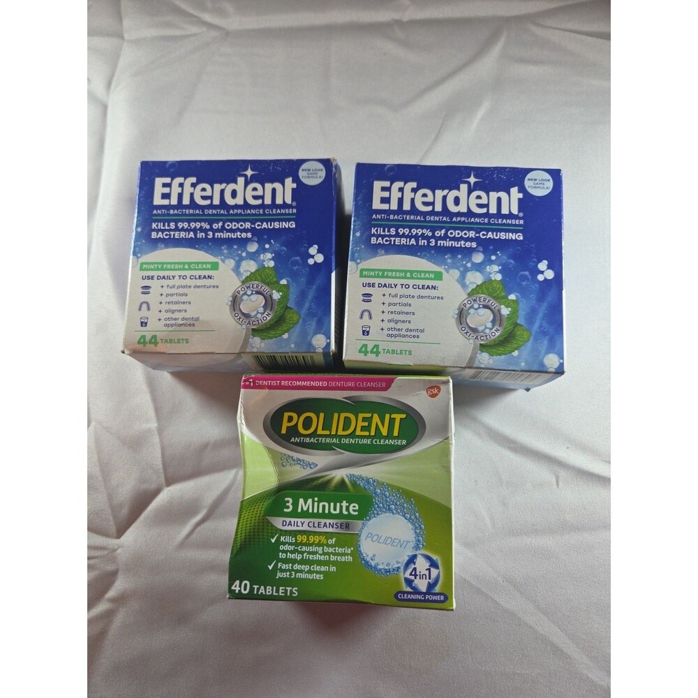 Efferdent Denture Cleanser & Polident Denture Cleanser See Description